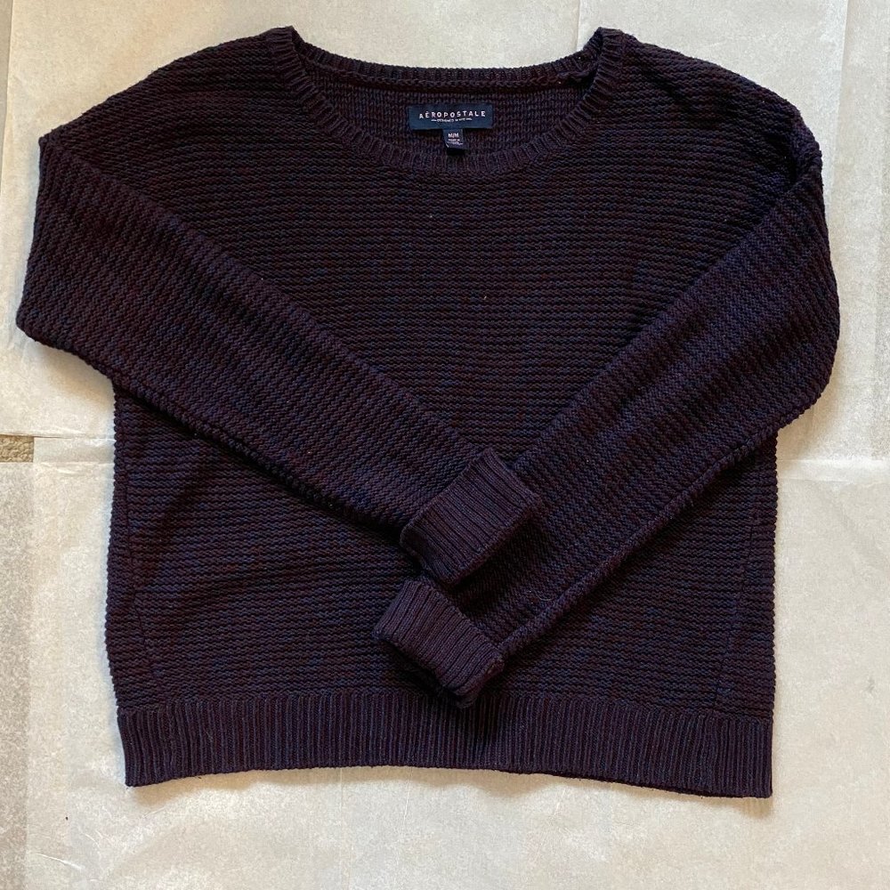 🟣purple and blue knit sweater🟣